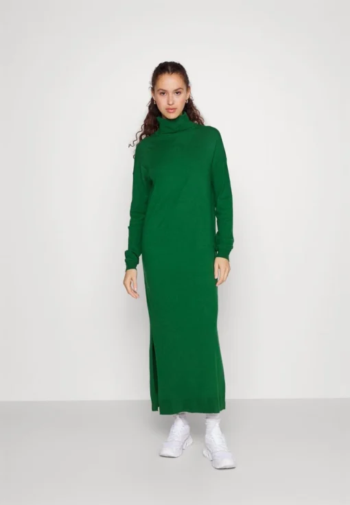 Even&Odd ROLLKRAGEN BASIC MAXI STRICKKLEID - Maxikleid - Green -Even&Odd 20d2ddd79f5540528090dfcfdb0dffab