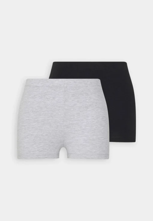 Even&Odd 2 PACK - Shorts - Black/mottled Light Grey -Even&Odd f4ce10d6d61f4a5fb656347ebb3e35ce